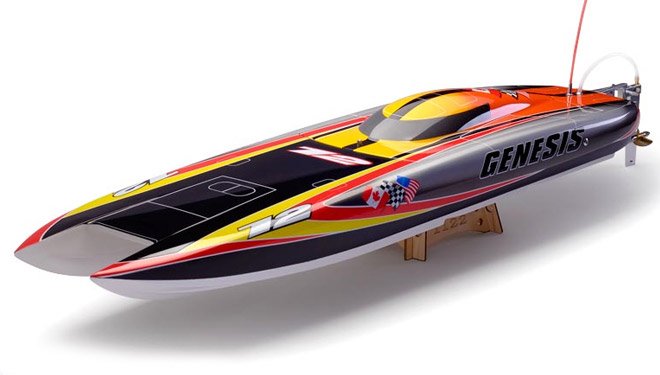 genesis offshore brushless rc twin hull