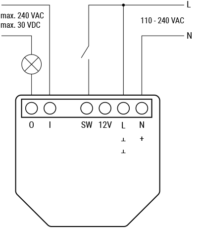 Shelly Plus 1 UL certified. Wi-Fi operated smart relay switch, 1