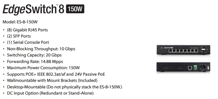 8 Port GigE Managed PoE Switch - Configurable 802.3at or 24V Passive PoE