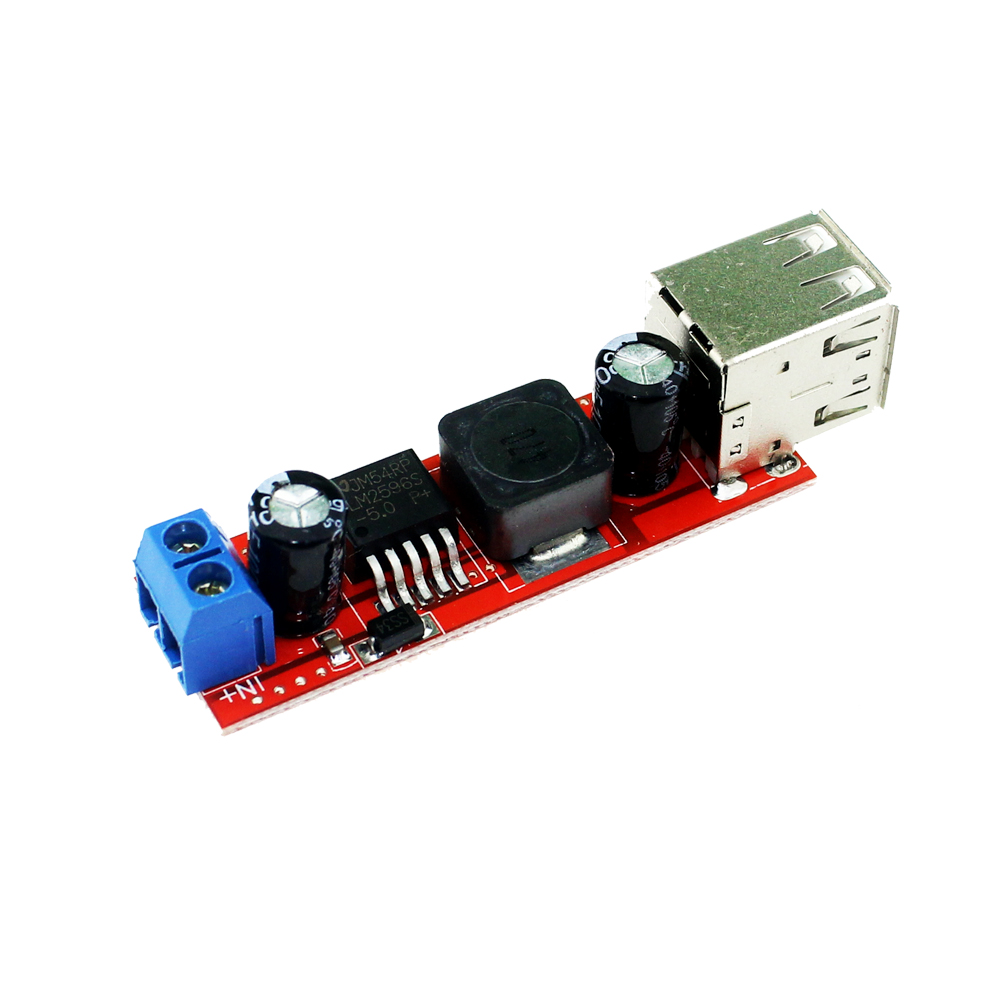 Dual USB output 9V/12V/24V/36V to 5VDC-DC vehicle charging 3A buck voltage  regulator module